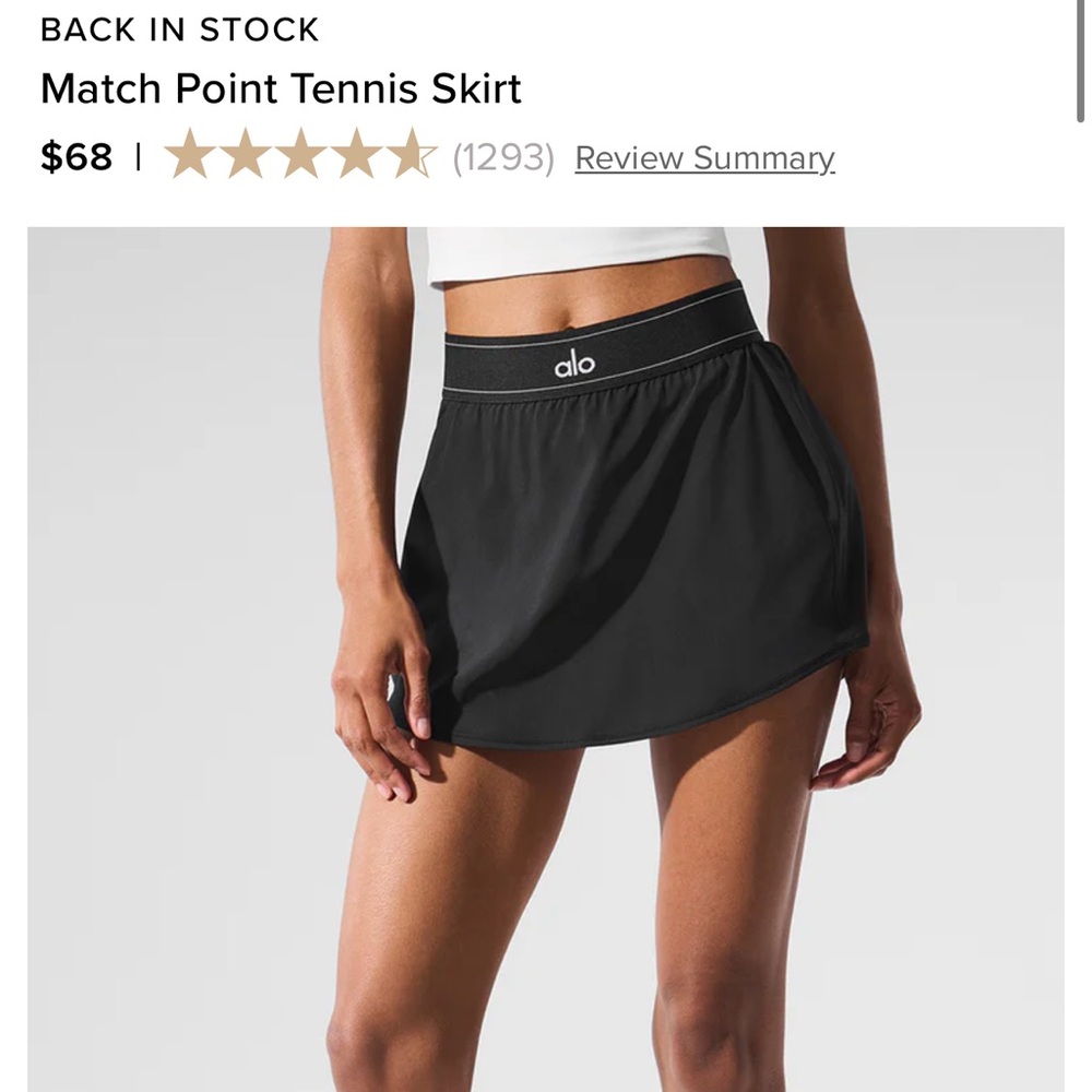 Alo Match Point Tennis Skirt